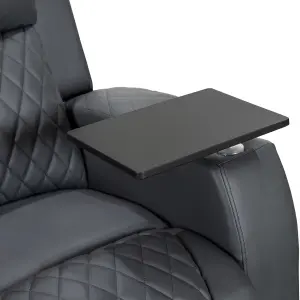 Electric Reclining Chair & Cinema Seat with USB Ports in Grey Leather Aire - Venice Series One