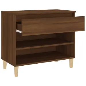 Berkfield Shoe Cabinet Brown Oak 70x36x60 cm Engineered Wood