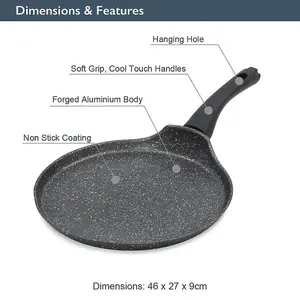 Blackmoor 26cm Black Non-Stick Pancake Pan