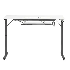 Rollaway Folding Craft & Sewing Table Black/White Sewing Online 13399