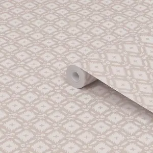 Laura Ashley Whitebrook Grey Motif Smooth Wallpaper Sample