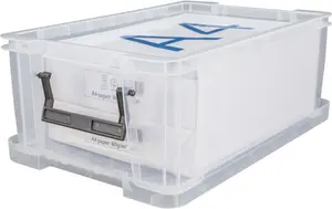 10L Clear Stacking Storage Box With Clip Lock Lid Storage 40x26x15cm