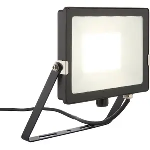 2 PACK Outdoor Waterproof LED Floodlight - 50W Cool White LED - Matt Black