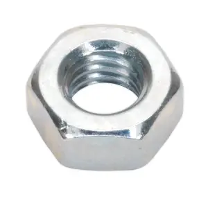 Sealey Steel Nut M6 Zinc DIN 934 Pack of 100 Pieces Metric Hex With Bag SN6