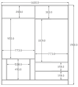 MILANO  Sliding Door Wardrobe Walnut, Anthracite