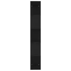 Berkfield Book Cabinet/Room Divider Black 45x24x159 cm Engineered Wood