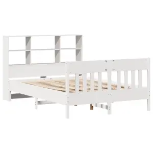 Berkfield Bed Frame without Mattress White 120x190 cm Small Double Solid Wood Pine