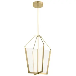 Luminosa Kichler Calters Integrated LED Pendant Ceiling Light Champagne Gold, 3000K