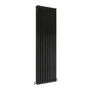 Vertical Black Triple Column Radiator (H) 1800mm x (W) 560mm, 10265 BTU.