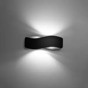 Tila Steel Black 2 Light Classic Wall Light