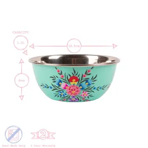 BillyCan - Picnic Bowl Set - Mint Pansy - 3pc