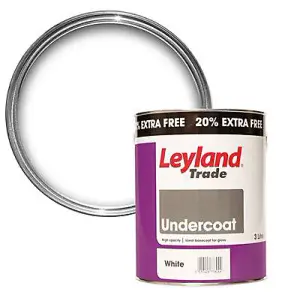 Leyland Trade White Gloss Metal & wood Undercoat, 3L