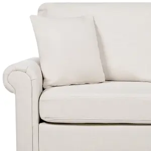 2 Seater Fabric Sofa Beige GINNERUP