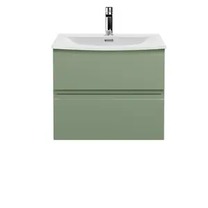 Urban 610 mm Wall Hung Single Vanity Unit Green