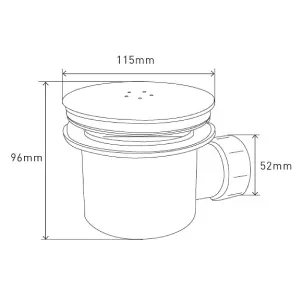 90mm Outlet White Fast Flow Shower Waste