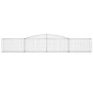 Berkfield Arched Gabion Baskets 9 pcs 400x50x60/80 cm Galvanised Iron