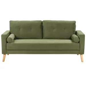 2 Seater Fabric Sofa Green KALMAR