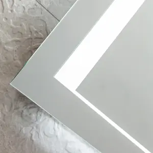 Dakota LED Illuminated Backlit Bathroom Mirror with Demister (H)600mm (W)800mm