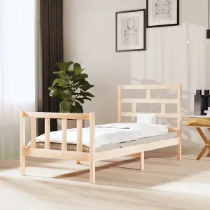 Berkfield Bed Frame Solid Wood Pine 100x200 cm