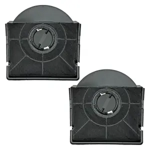 SPARES2GO CHF303 Type Charcoal Carbon Odour Filter compatible with Hotpoint HSFX HTU32 Cooker Hood Fan Vent (Pack of 2)