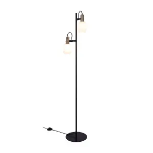 Nordlux Arild Indoor Adjustable Floor Lamp in Black (Height) 140cm