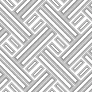 Galerie Geometrix Silver Grey Geo Rectangular Smooth Wallpaper