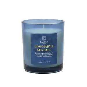 Scented Candle 135g Luxury Bottle Aromatherapy Rosemary & Sea Salt Air Freshener