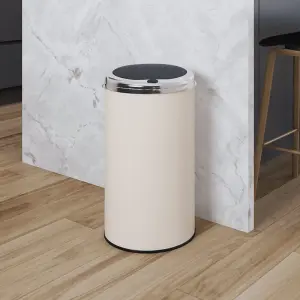 Inmotion 30L Cream Stainless Steel Kitchen Waste Dust Bin