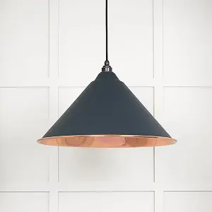 Smooth Copper Hockley Pendant in Soot