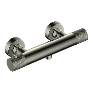 RAK Amalfi Thermostatic Bar Shower Valve Bottom Outlet - Brushed Nickel