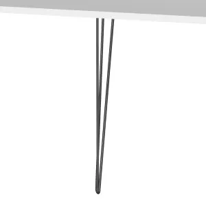 GoodHome Nantua 890mm Black Modern Hairpin Worktop support leg