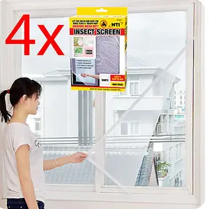 4 X Large Window Screen Mesh Net Fly Insect Bug Mosquito Moth Door Netting