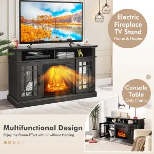 Costway Fireplace TV Stand for TVs up to 55 Inches W/ 2000W Electric Fireplace Insert