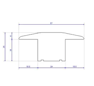 Solid Oak 19mm T-Bar Premium Quality (1.10m Long) (Pack of 5)