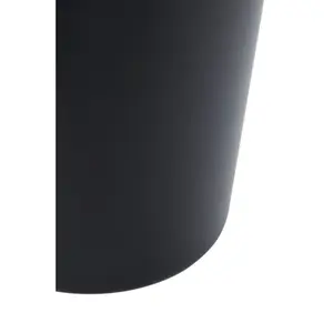 Strout Stainless Steel Open Waste Bin - 8L Black