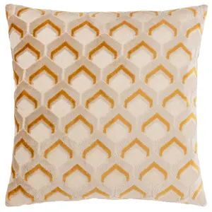 Ledbury Geometric Square Throw Cushion Covers Gold