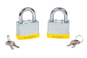 Blue Spot Tools - 2 Pce 50mm Laminated Keyed Alike Padlocks