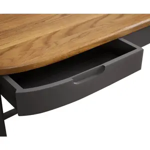 Brahms Oak and Charcoal Painted Compact Desk