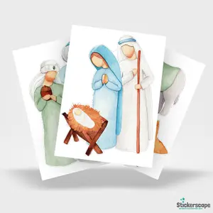 Christmas Nativity Window Stickers Pack