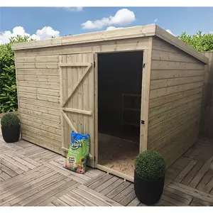 9 x 6 WINDOWLESS Garden Shed Pressure Treated T&G PENT Wooden Garden Shed + Single Door (9' x 6' / 9ft x 6ft) (9x6)