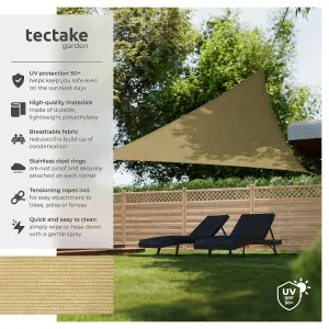 Shade Sail - triangular with UV protection 50+, water-repellent - 500 x 500 x 500 cm