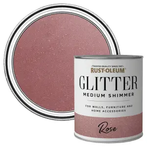 Rust-Oleum Medium Shimmer Rose Glitter effect Mid sheen Multi-surface Topcoat Paint glitter, 750ml