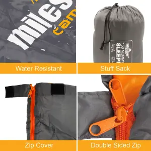 Milestone Camping Single Envelope Insulated Sleeping Bag