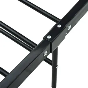 Berkfield Bed Frame Black Metal 200x200 cm