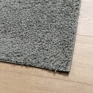 Shaggy Rug PAMPLONA High Pile Modern Green 80x150 cm