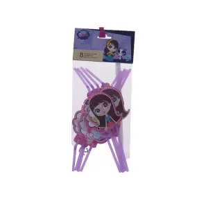 Littlest Pet Shop Flexible Disposable Straws (Pack of 8) Purple/Pink (One Size)