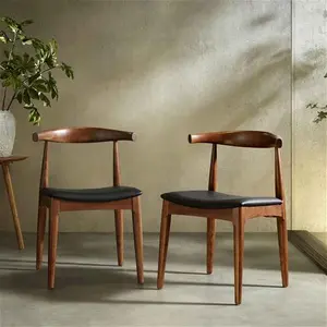 Arley Set Of 2 Beech Wood Dining Chairs, Walnut And Black - Dining Room Chairs - Dining Table Chairs - Daals - Dining Chairs