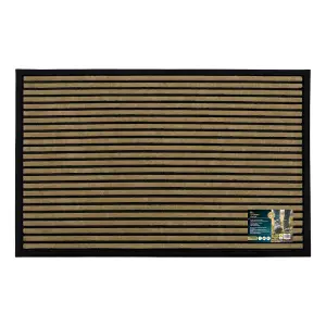 JVL Vienna Rubber Backed Scraper Doormat, 60x90cm, Lines