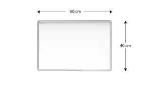 ALLboards Whiteboard dry erase magnetic surface aluminium frame 60x40 cm PREMIUM EXPO