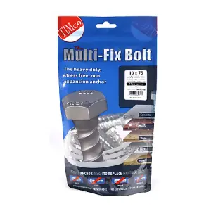 TIMCO Multi-Fix Bolts Hex Head Exterior Silver - 10.0 x 75